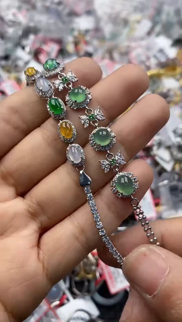 银S925镶嵌戒指翡翠4444----2