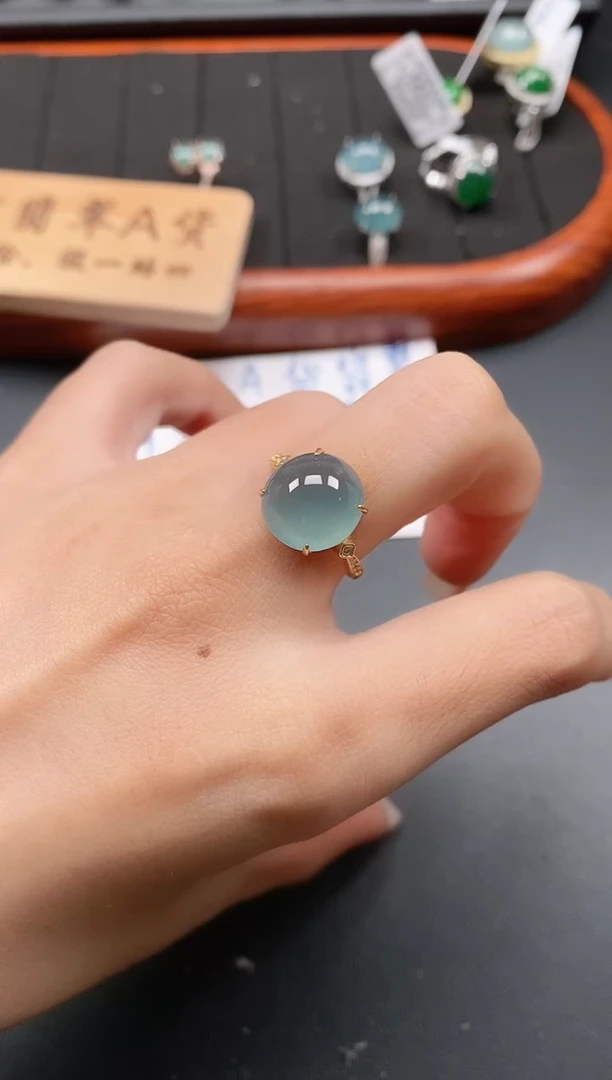 银S925镶嵌戒指翡翠11111111