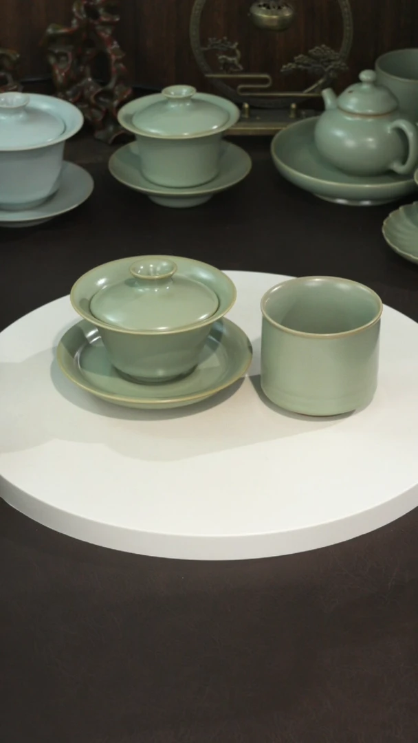宣宝汝瓷原矿原釉手工作品瑕疵