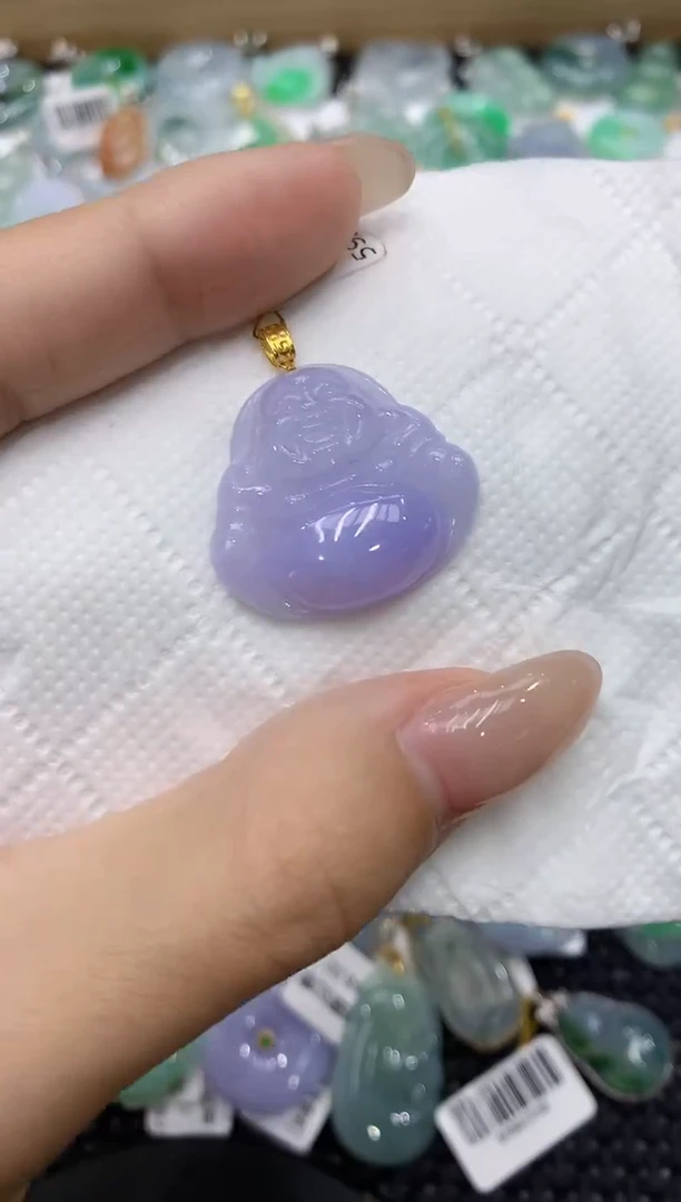 翡翠18K金镶嵌颈饰111111111111