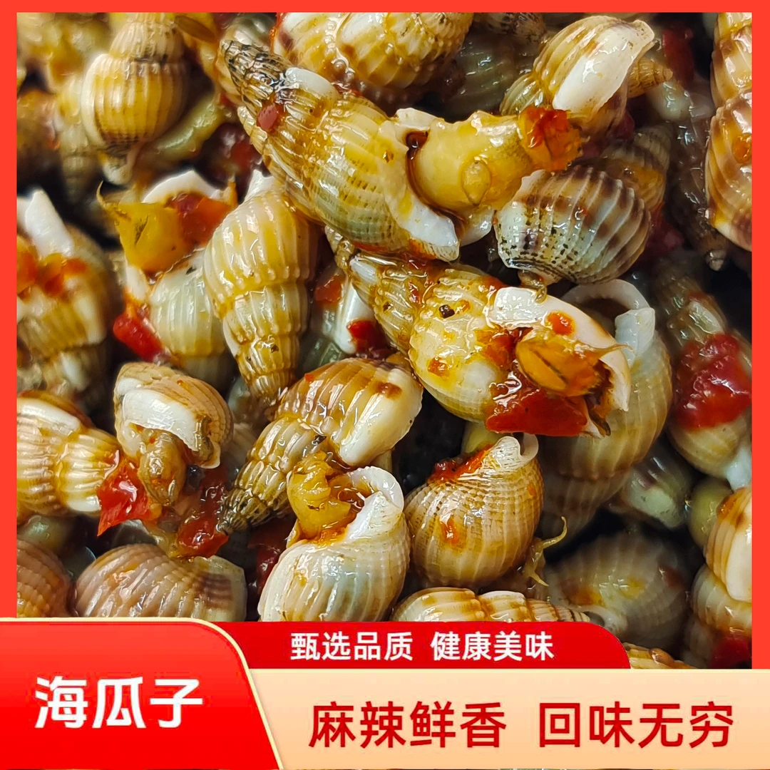 麻辣海瓜子 即食海鲜灌装熟食大号麻辣海锥900g/桶