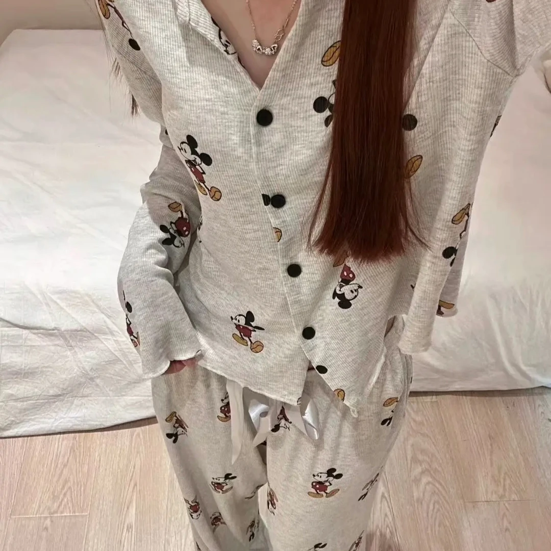 2025年女款睡衣女莫代尔春秋季轻奢甜美可爱舒适可外穿套装家居服