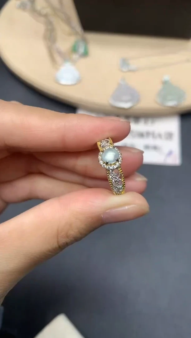 【闪购商品】翡翠戒指银S925镶嵌蛋面【无服务费】