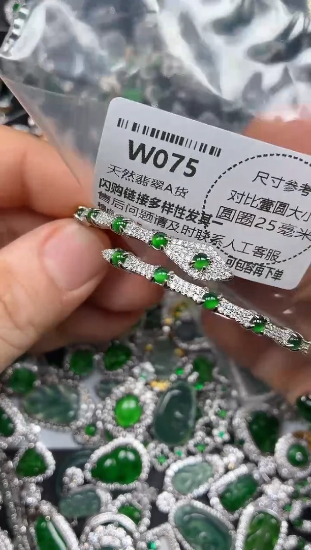 颈饰未镶嵌翡翠W075手镯