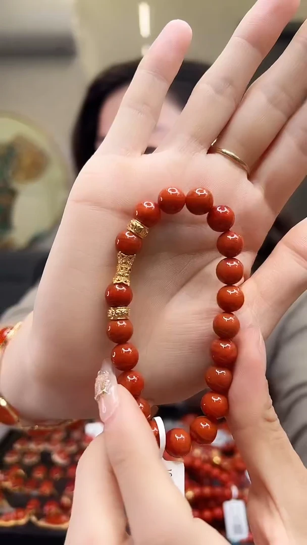 【闪购商品】南红玛瑙手串未镶嵌YK9mm/18K金设计款