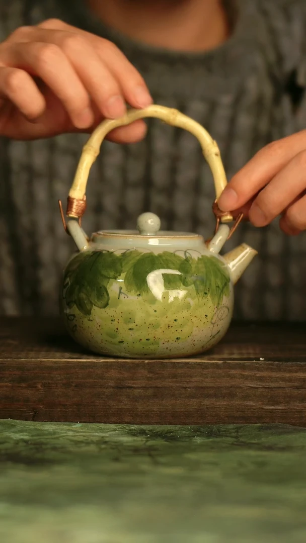 瓷器青诗集手工手绘瓷器