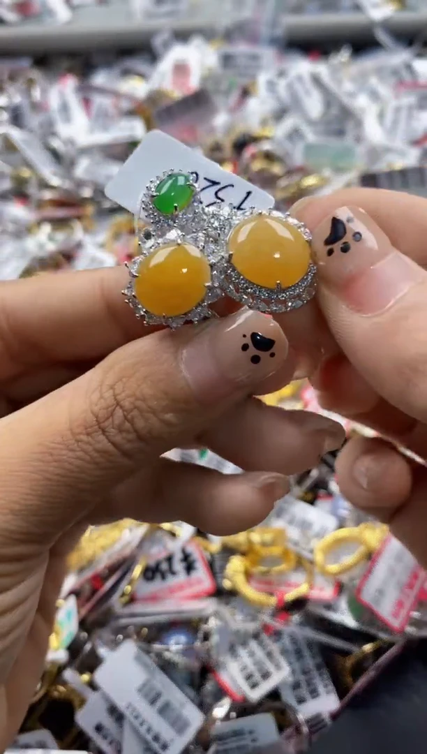 银S925镶嵌戒指翡翠666  5