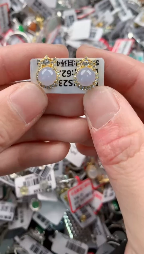 银S925镶嵌戒指翡翠10-10-10     1