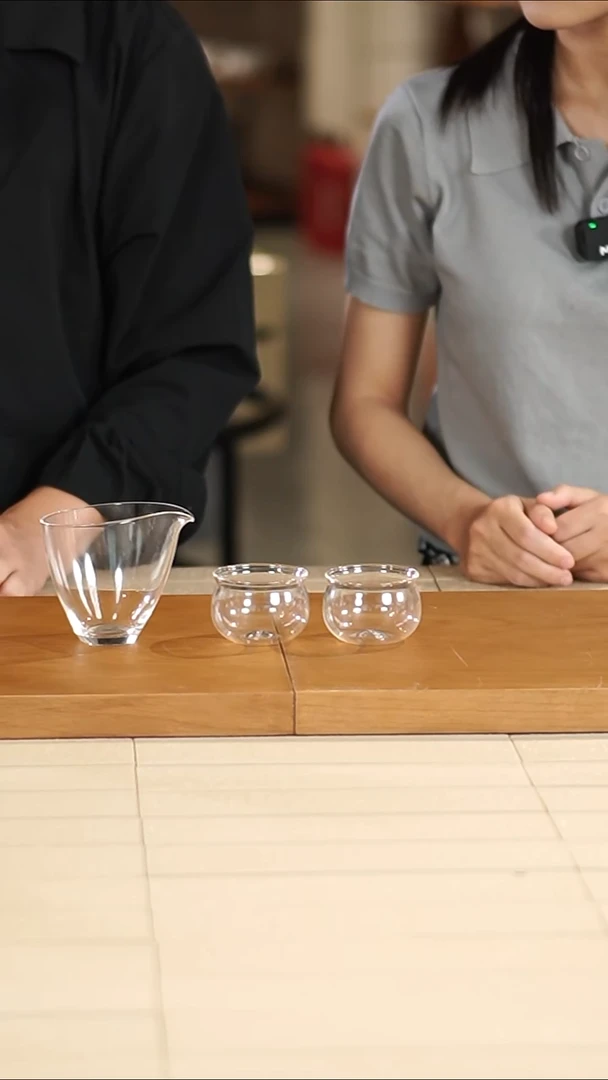 2个透明高硼硅玻璃杯+1个公道杯（无包装）微瑕