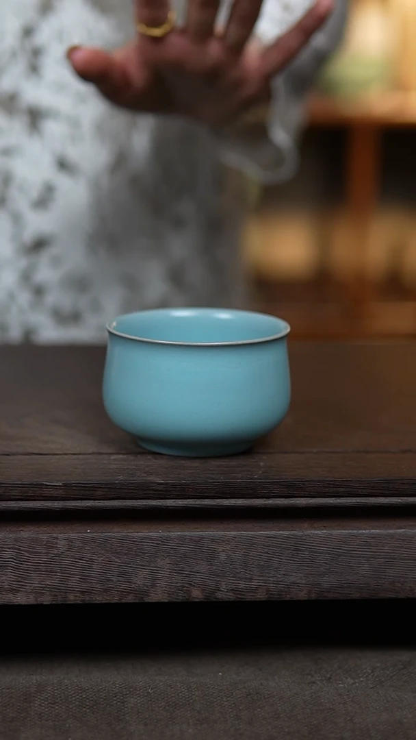 杯仿古宋臻望月杯瑕