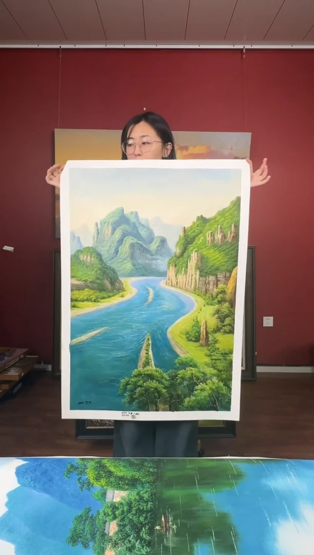 油画【60号】约90*60cm丨朝鲜原创纯手绘孤品油画丨顺丰包邮