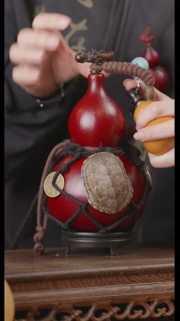 【闪购商品】199号精品天然大漆工艺防渗内胆酒葫芦~