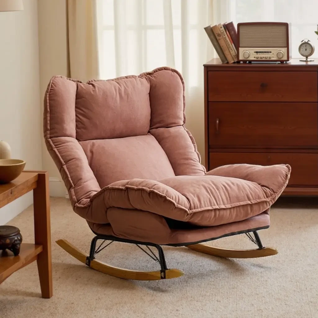 云朵摇椅 三折叠 摇椅法式中古单人位客厅功能沙发轻奢摇摇椅