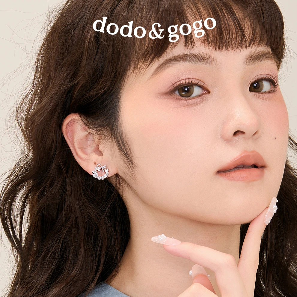 合金合成锆石耳饰 蝴蝶结耳钉2025新款爆款轻奢耳环可爱设计耳饰