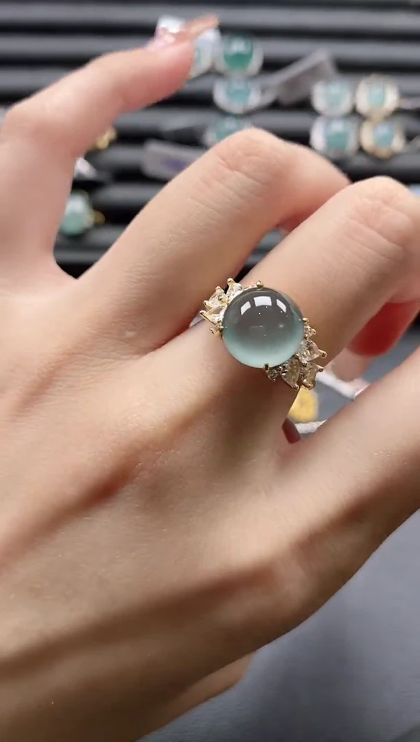 【闪购商品】翡翠戒指银S925镶嵌1111