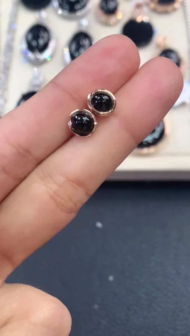 【闪购商品】翡翠耳饰18K金镶嵌D1不退换 多样性一件发货