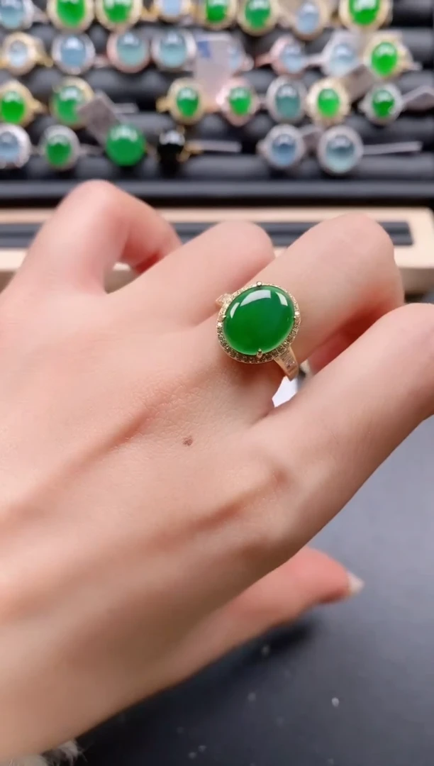 银S925镶嵌戒指翡翠11111