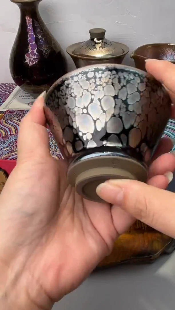 茶盏春申阁福利1只银浮雕斗金