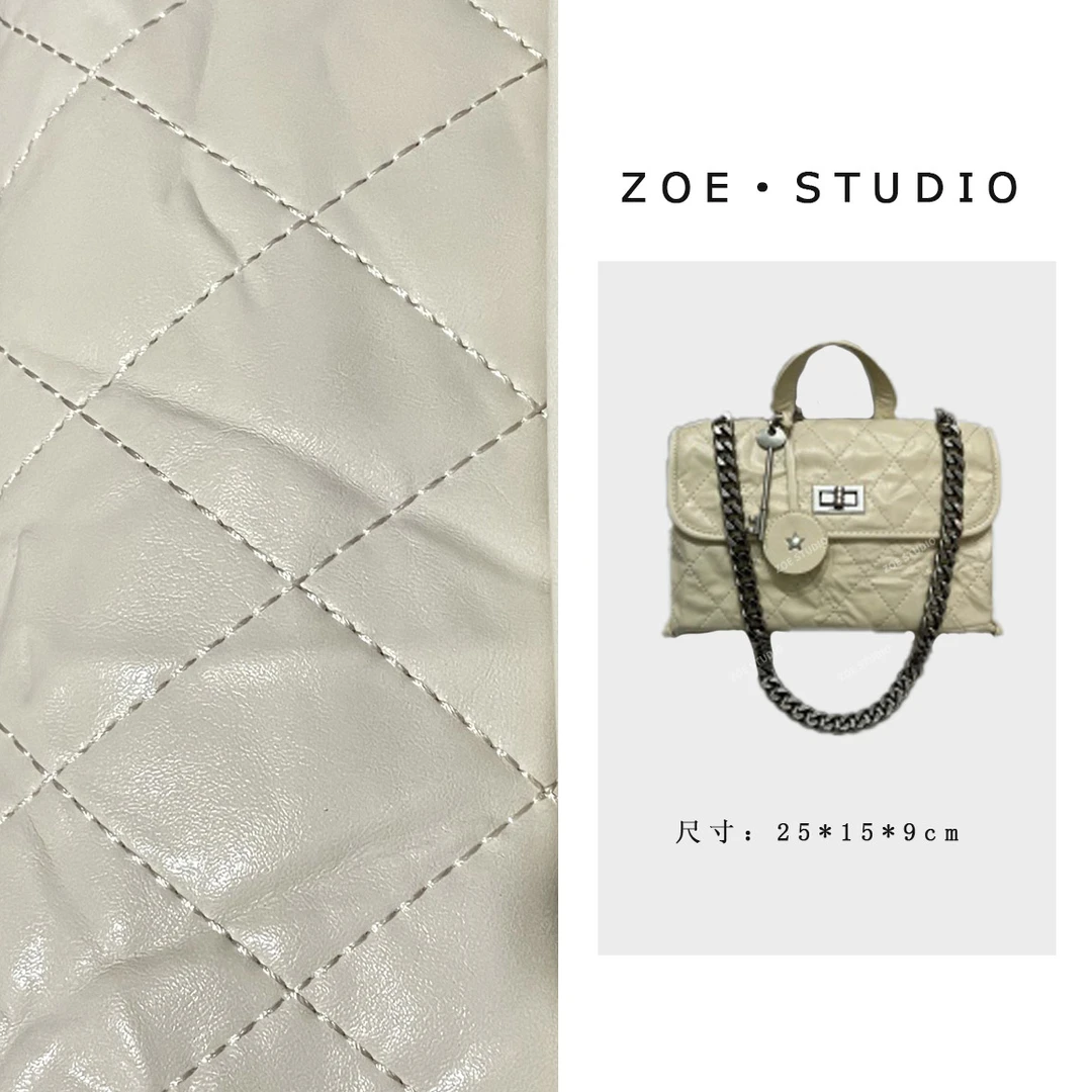 【佐伊甄选】ZT-D7150-游牧白轻奢女士时尚潮流百搭单肩斜挎包真皮