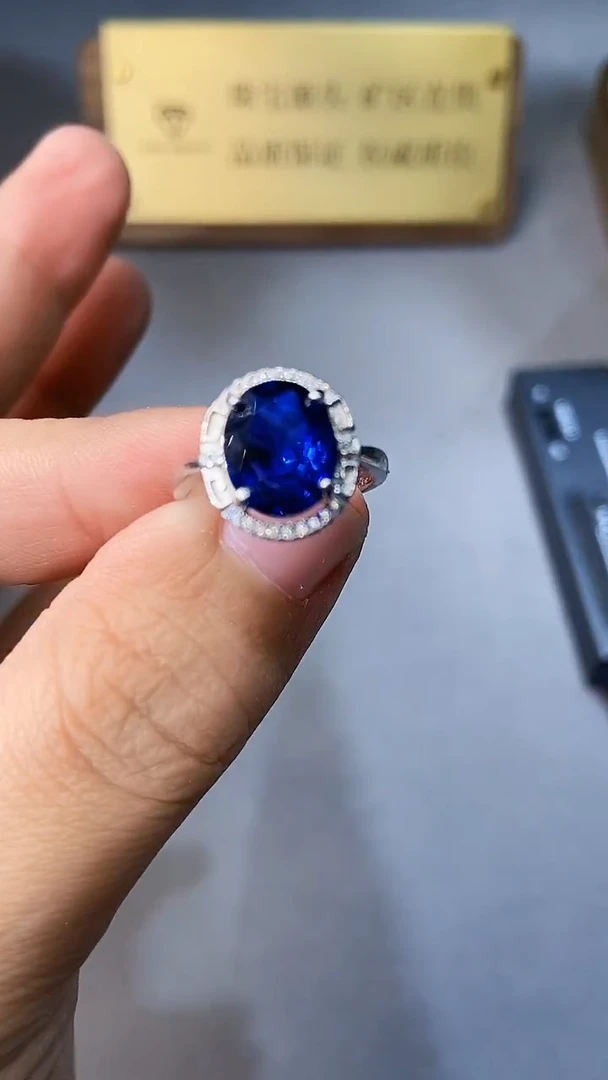 【闪购商品】蓝宝石戒指银S925镶嵌354