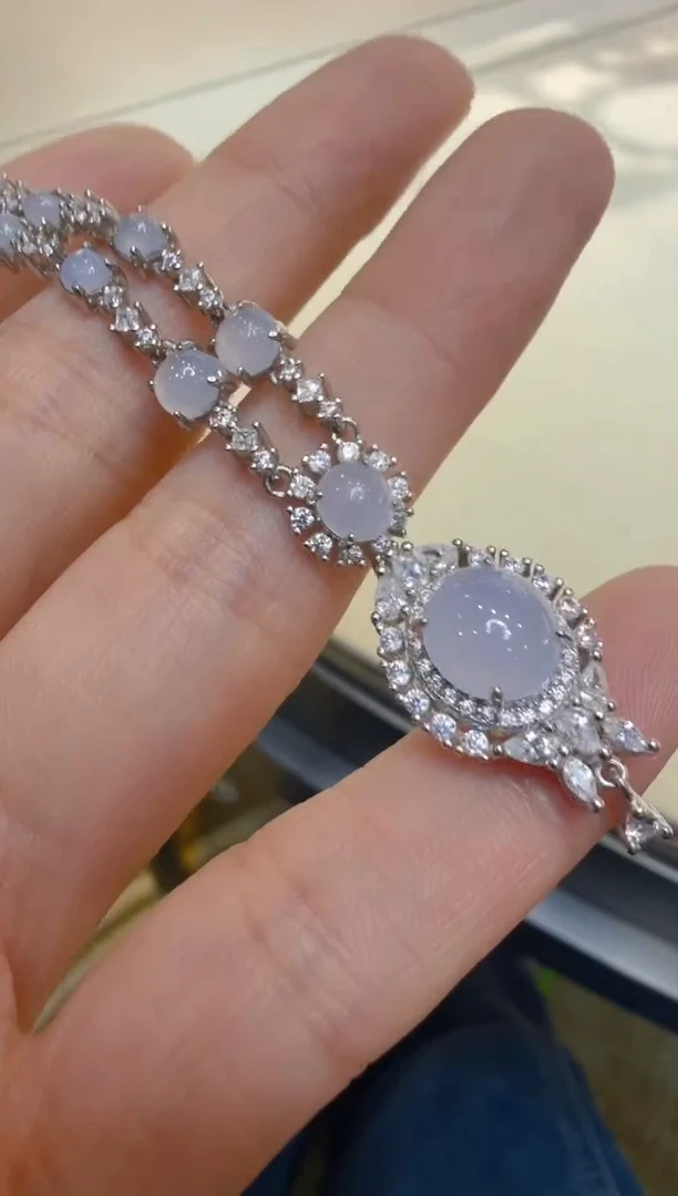 套链银S925镶嵌翡翠多样性团购发一件