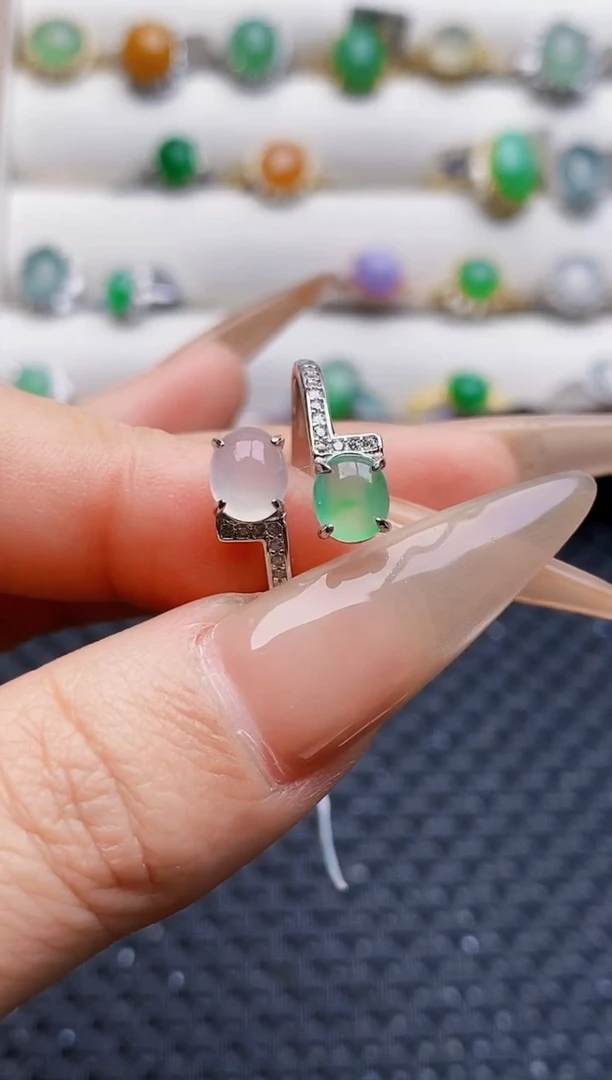 银S925镶嵌戒指翡翠1552