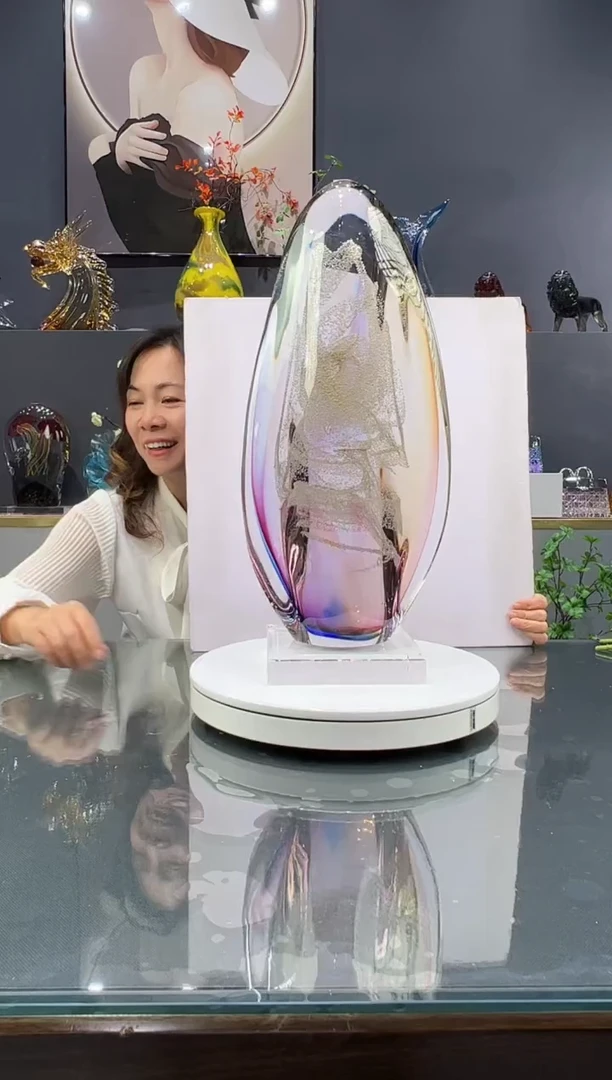 琉璃 水晶琉璃摆件1个