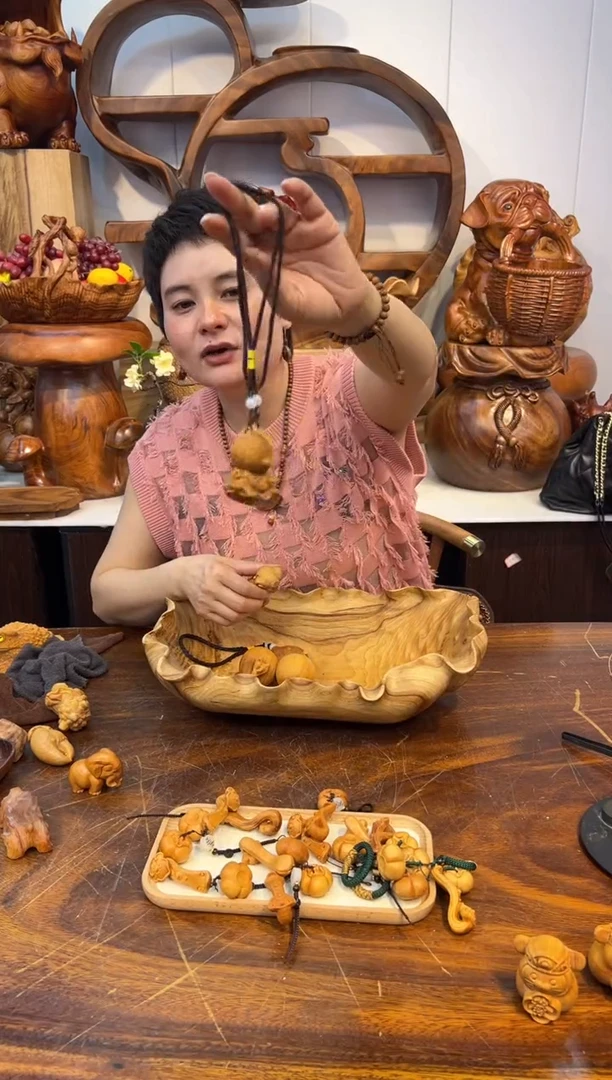 木崖柏猴子创意吊坠