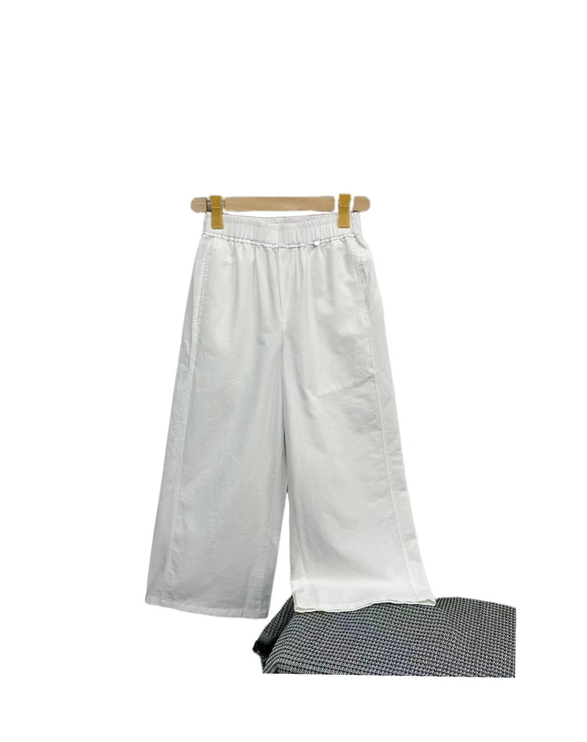 2812  腰间小标  松紧腰  纯色 光板  时尚 百搭 休闲裤