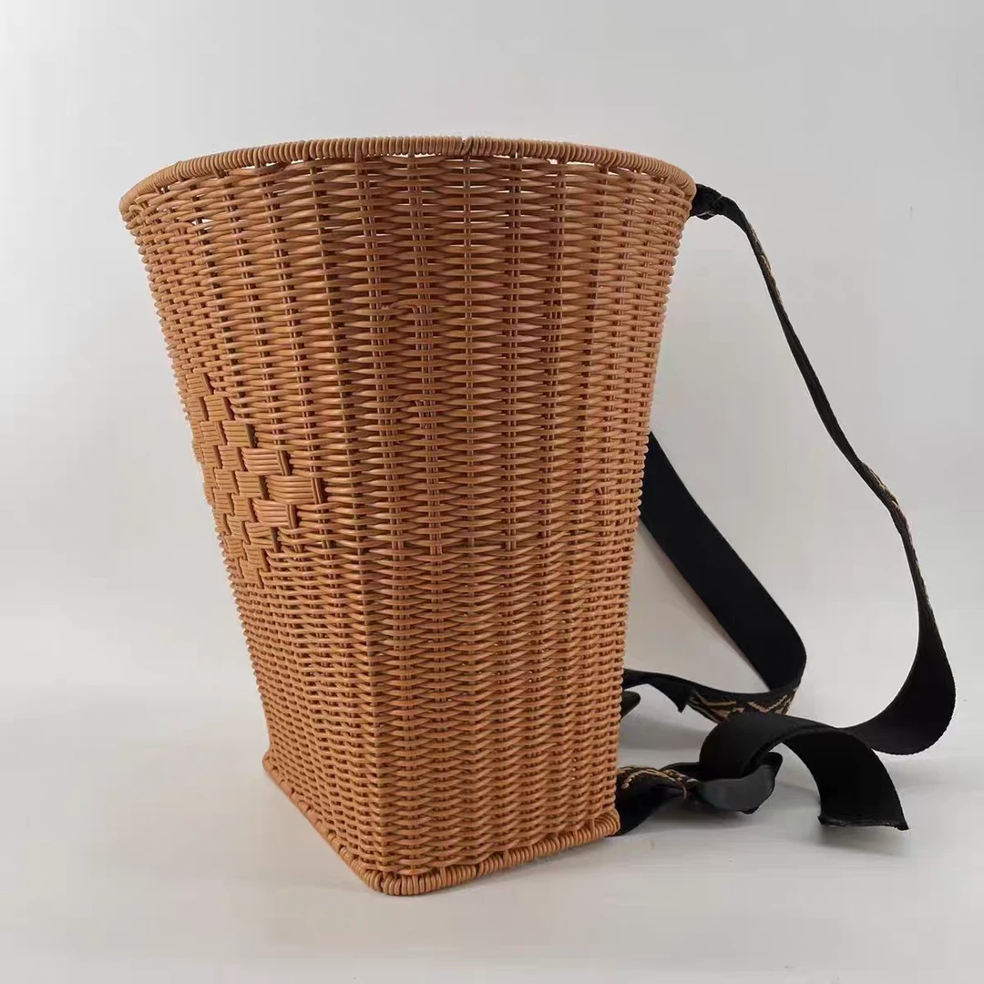 背篓圆形大容量收纳筐手工编织