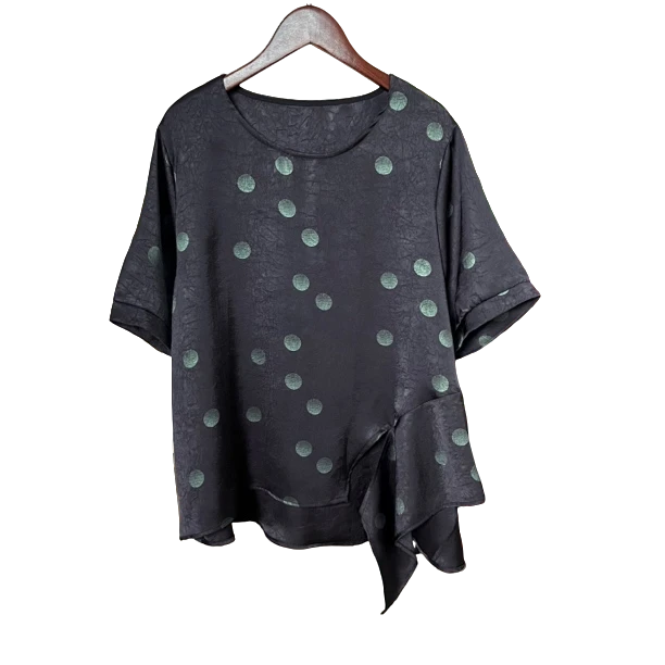 【佳佳】122设计师款高品质不规则气质宽松大码上衣显瘦