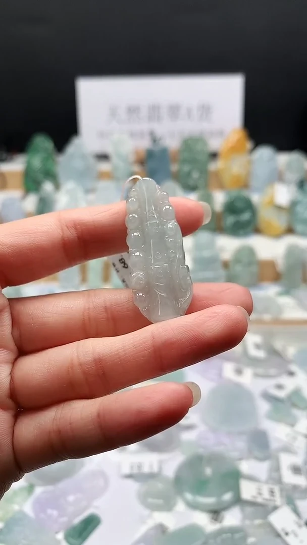 吊坠(不含链)未镶嵌翡翠64竹节