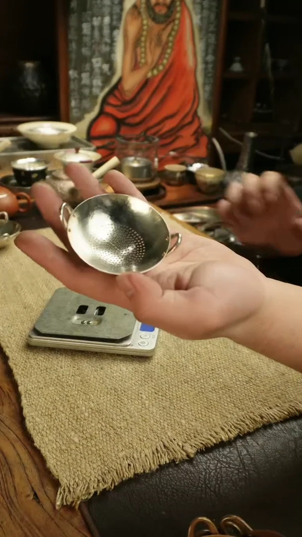 【闪购商品】足银全手银锅茶滤