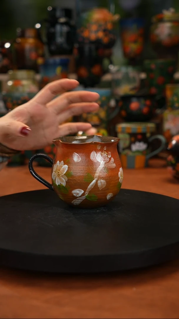 紫砂油画手绘釉 下彩