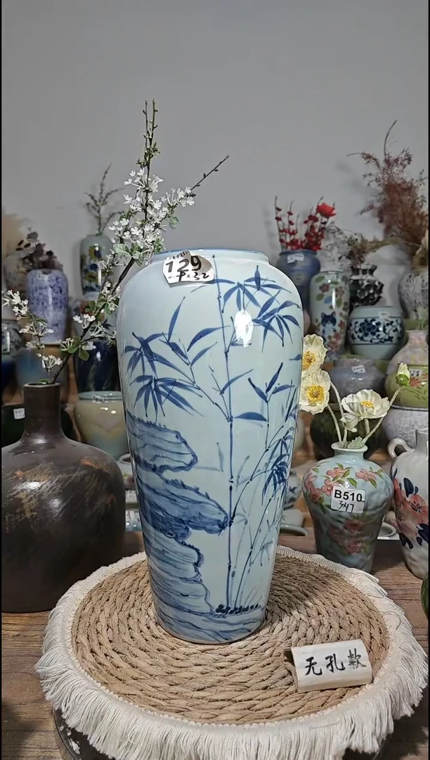景德镇瓷韵陶瓷花盆 129  手工制品 完美主义者慎拍
