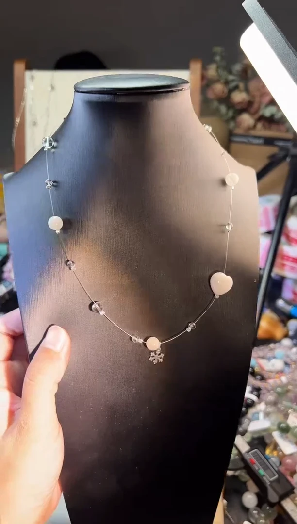 项链银S925镶嵌水晶p844多样性发货一件