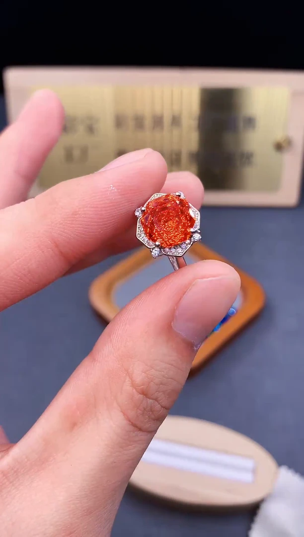 托帕石戒指银S925镶嵌.........