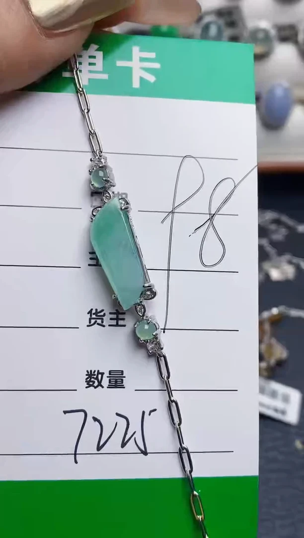 银S925镶嵌戒指翡翠7225