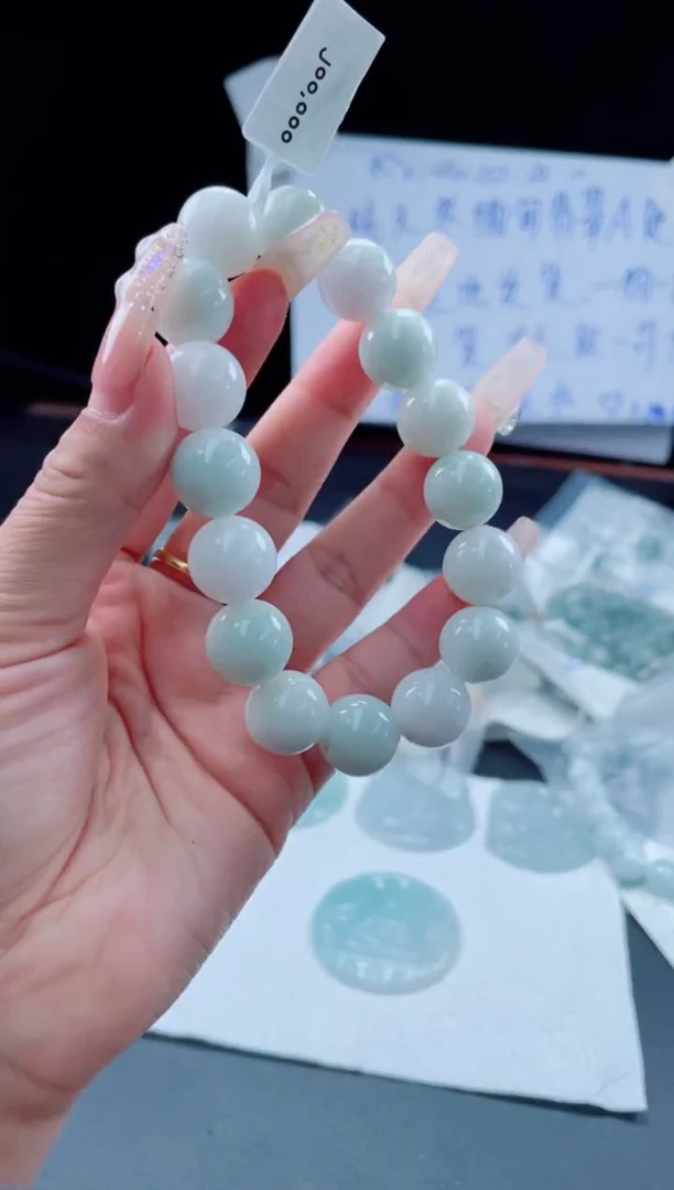 未镶嵌定制翡翠珠串