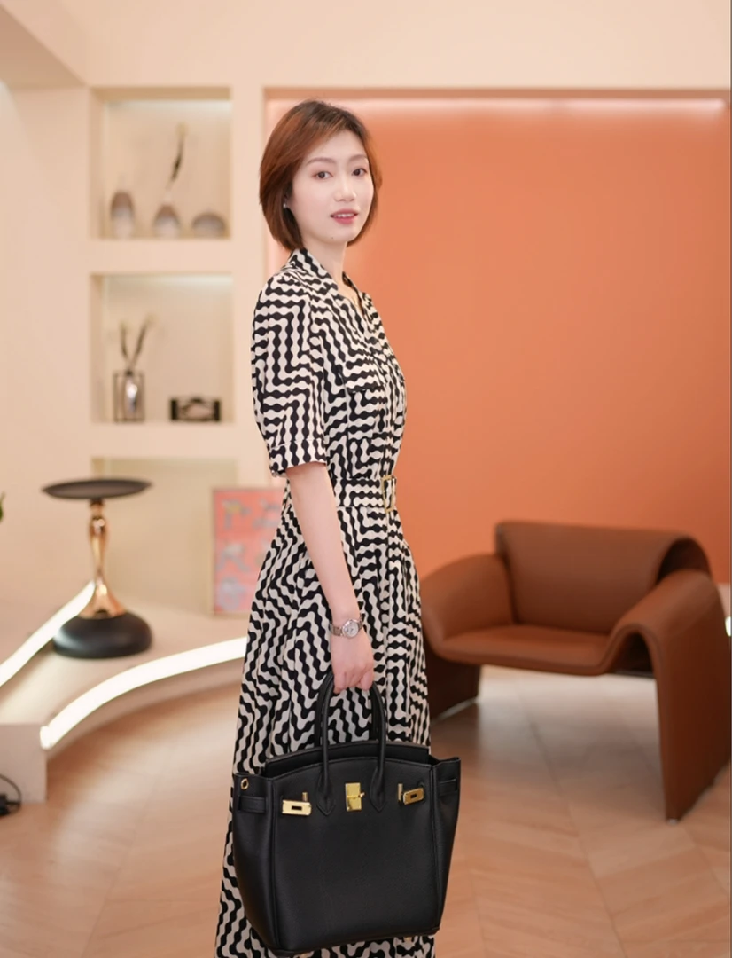 【乐乐专属】24462-MS夏季洋气时尚气质修身显瘦法式名媛女装连衣裙