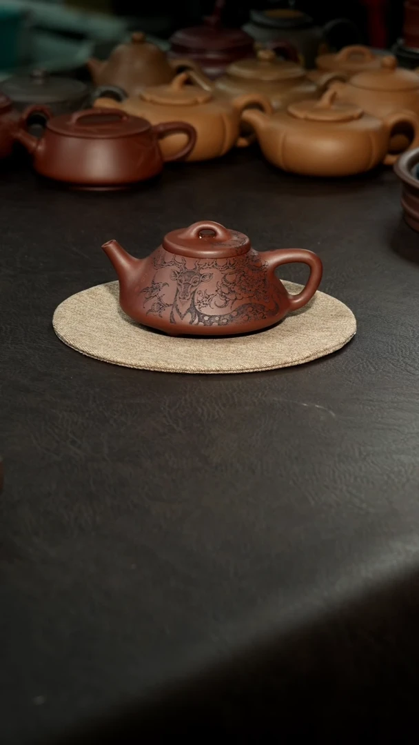 茶壶紫砂01底槽清一路生花子冶石瓢