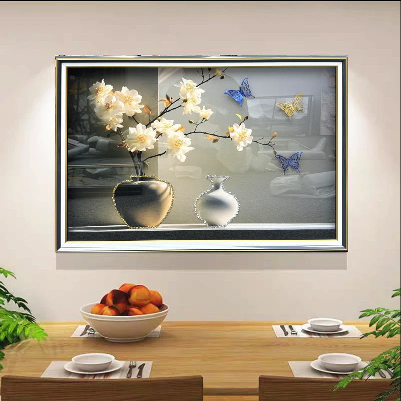 DF164简约现代餐厅装饰画轻奢高级感饭厅背景墙软装壁画创意挂画