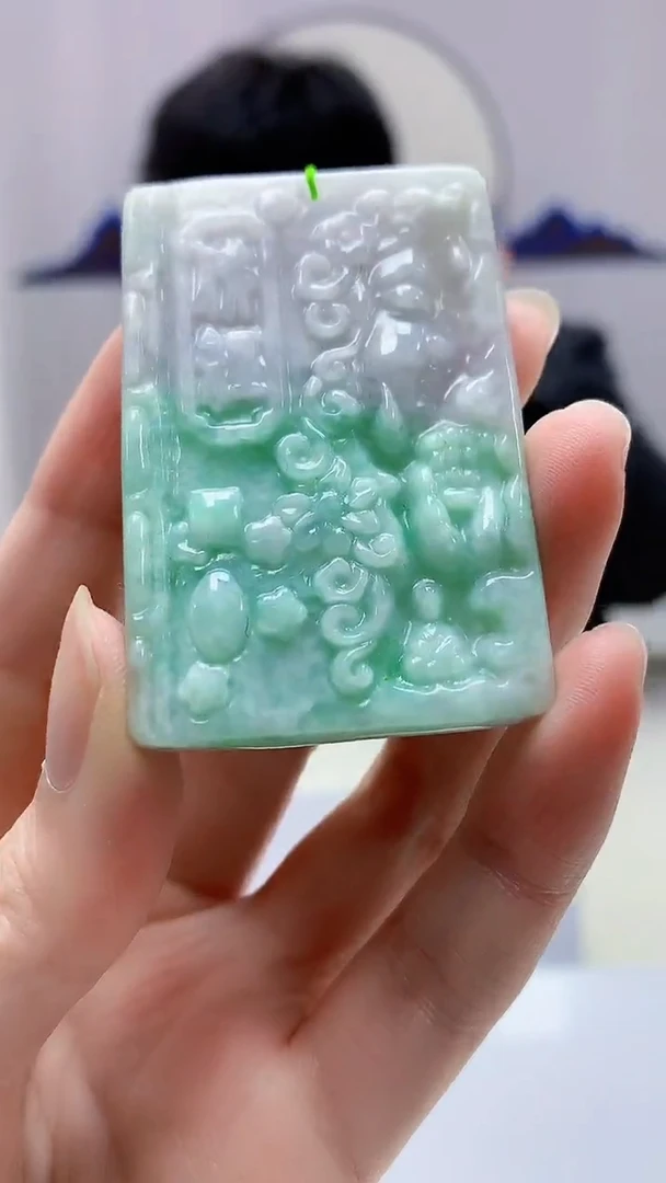 【闪购商品】定制翡翠未镶嵌5153zm-毛货挂件88