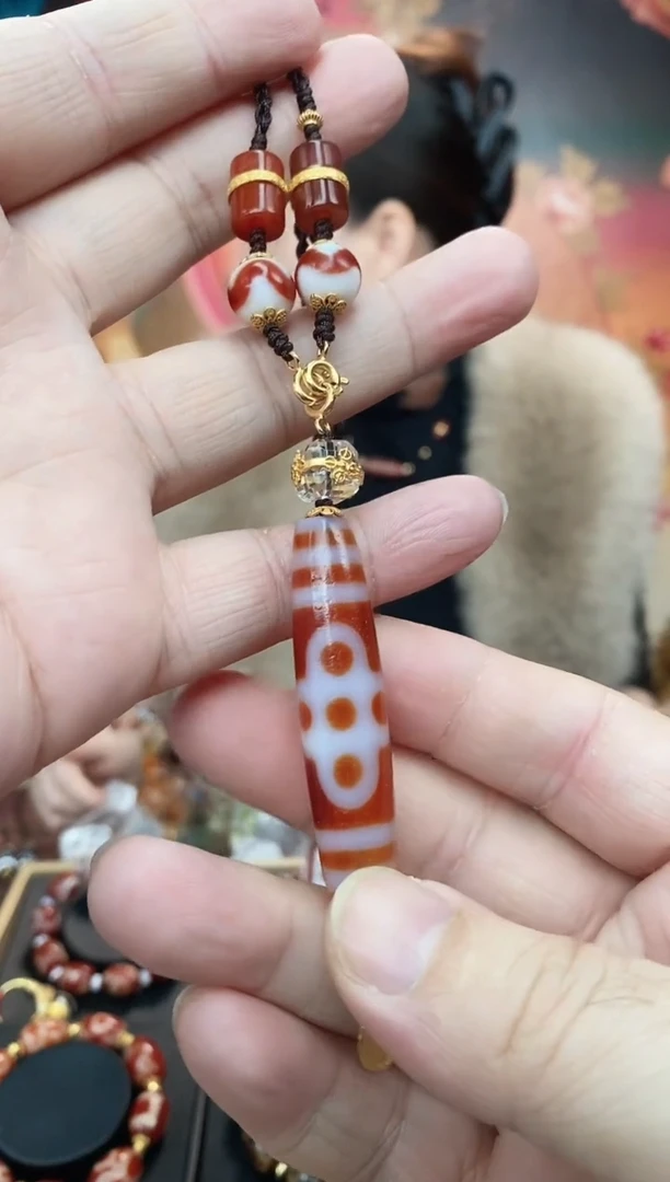 【闪购商品】玛瑙/玉髓吊坠未镶嵌玛瑙闪电五眼吊坠