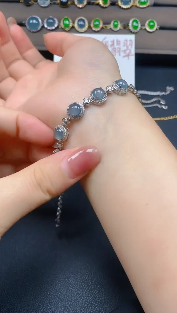 翡翠戒指银S925镶嵌0148