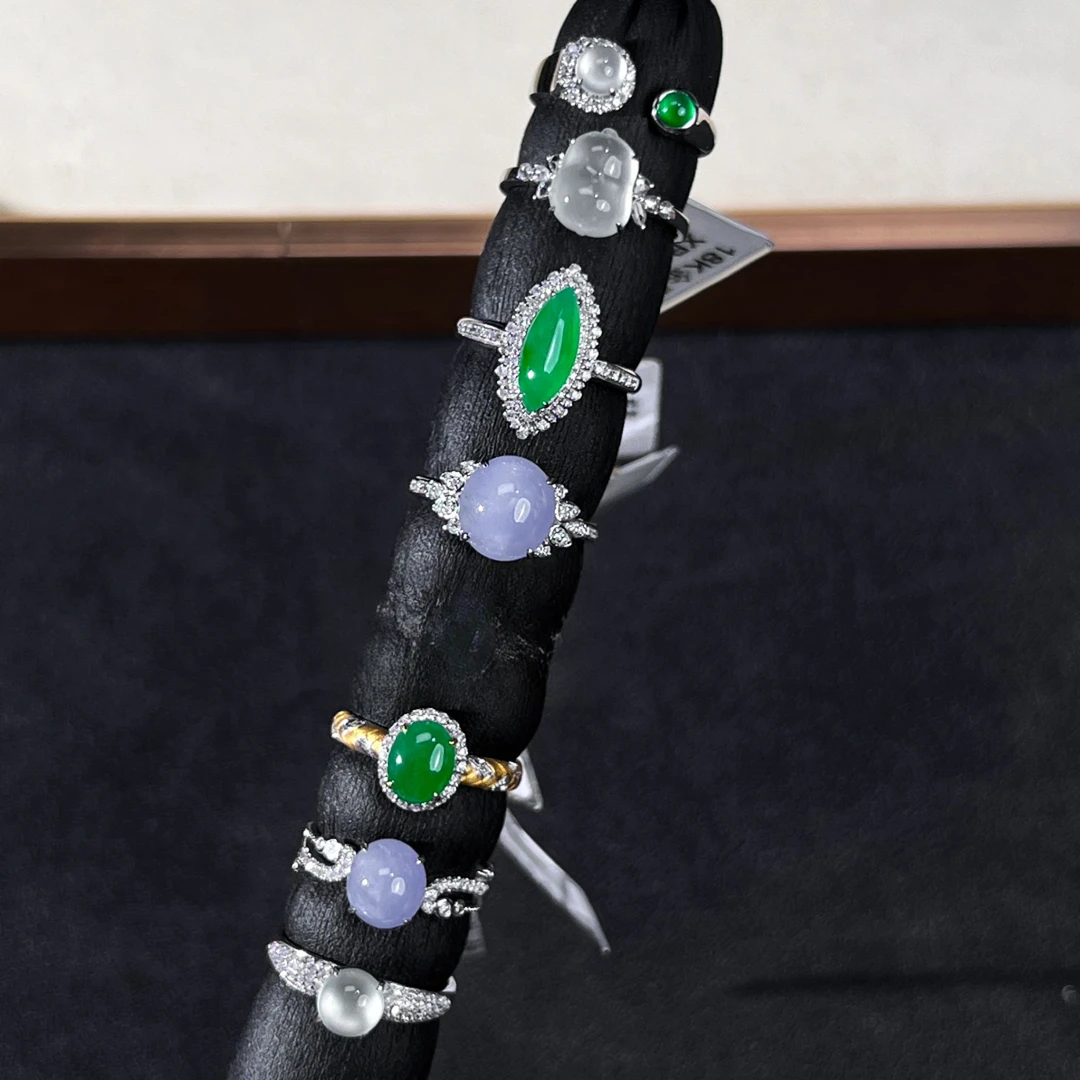 翡翠戒指1件-18K金-多样性发货只发一件-GE1-JX|CXQ21