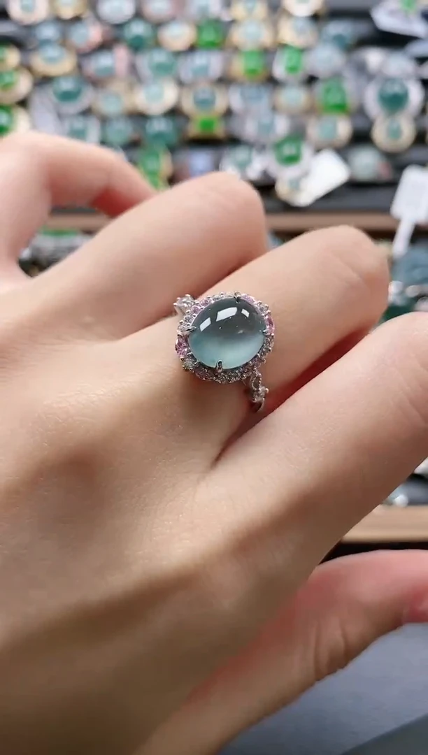 【闪购商品】翡翠戒指银S925镶嵌51151