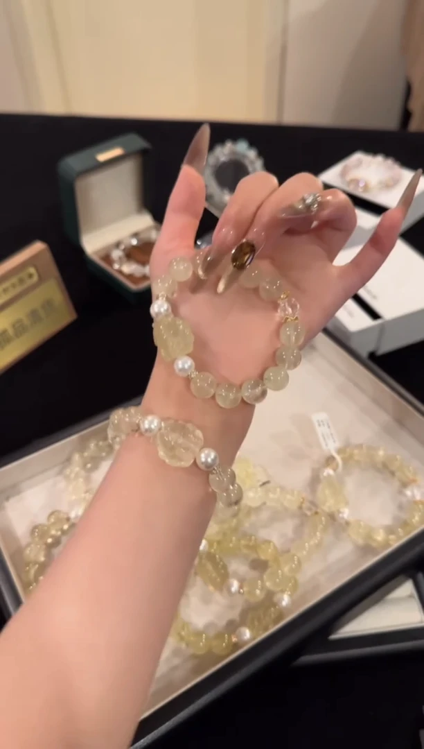 水晶手链合金黄水晶凤九x1999