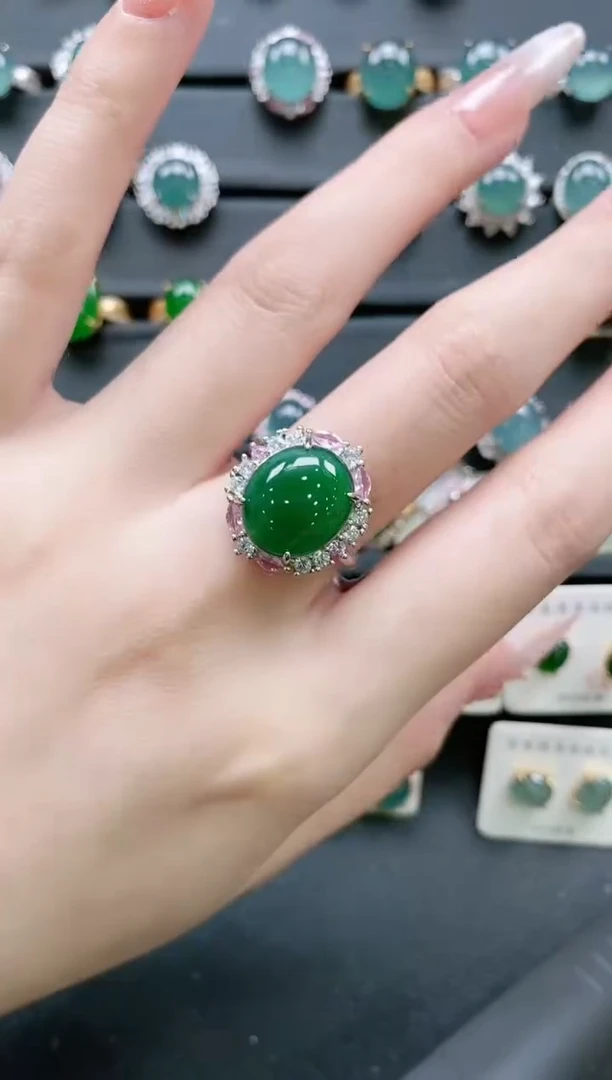 【闪购商品】翡翠戒指银S925镶嵌11111111