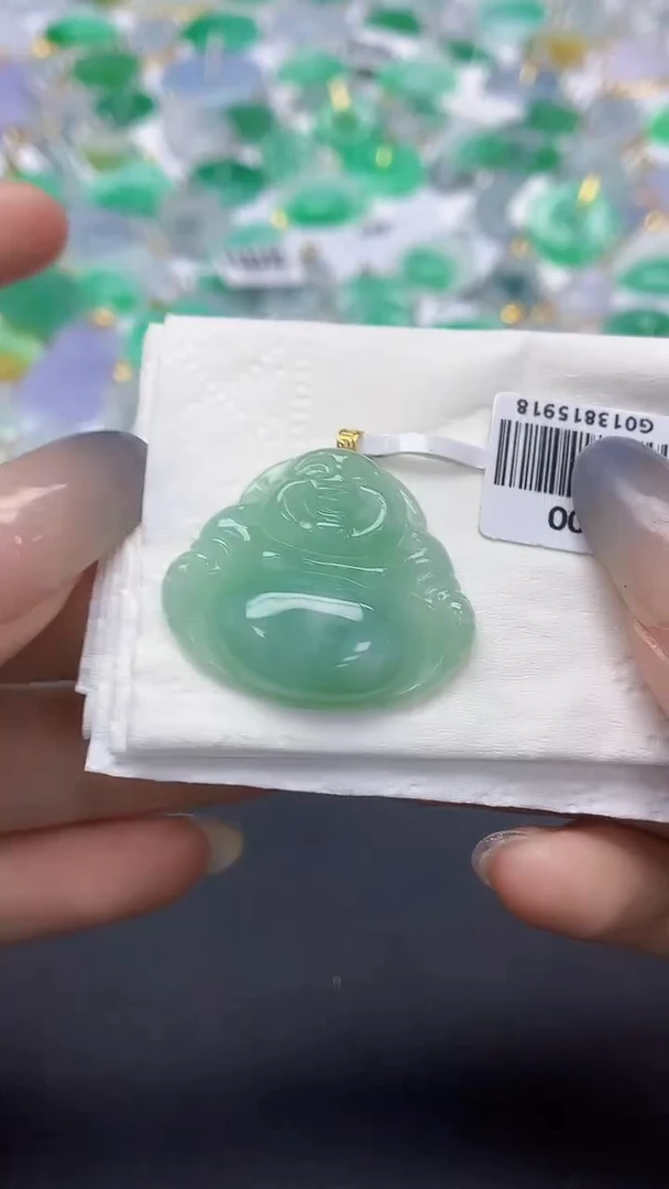 翡翠未镶嵌颈饰 天然缅甸a货翡翠